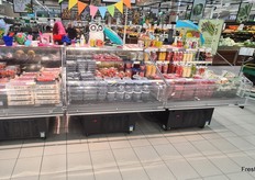 The soft fruit is on top.